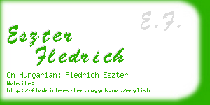 eszter fledrich business card
